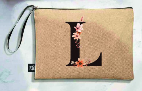 Tote bag lettre l - cadeaux de mariage